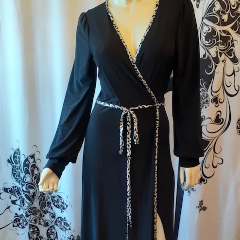 Dramatic Wrap Maxi Dress